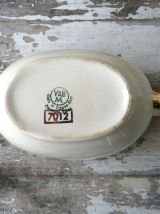 Saucière Villeroy &amp; Boch Mettlach ivoire et or