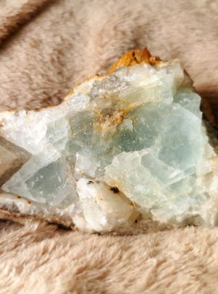Fluorite verte sur gangue - Pierre minéral naturel brut - 39