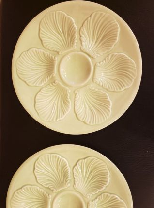 2 Assiettes à huitres Proceram années 50-60
