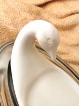 Plat de service à foie gras en porcelaine blanc Revol Paris