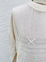 Pull Blanc homme vintage