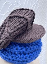 Lot d'une casquette et bonnet d'hiver vintage