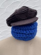 Lot d'une casquette et bonnet d'hiver vintage