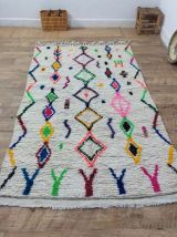 Tapis Berbère Fait Main Multicolore En Laine