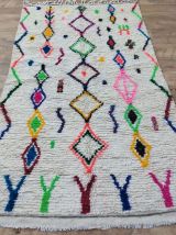 Tapis Berbère Fait Main Multicolore En Laine