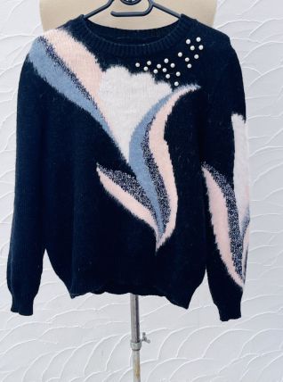 Pull vintage noir