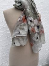 Echarpe décor floral
