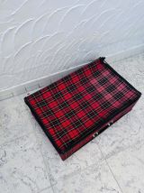 Duo de valises déco Ecossais vintage