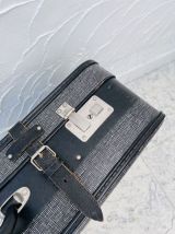 Valise en carton gris chiné