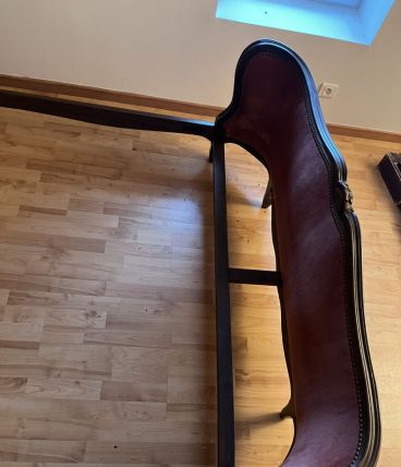 Grand lit ancien vintage en bois