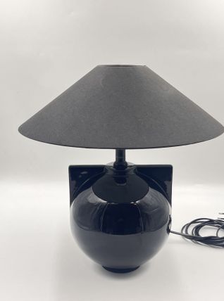 Lampe en céramique noire design