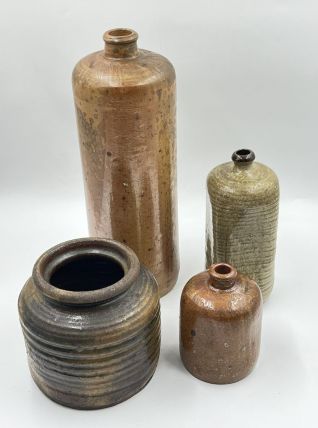 Lot de 4 vases en grès