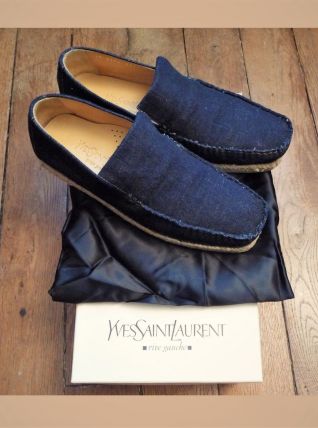 Mocassins/ Espadrilles Bleu Jean- 41- Yves Saint Laurent 