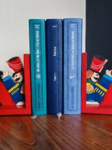 Serre-livres soldats en bois vintage