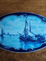 Boite Droste's Cacao hollandaise ovale en métal Rosenberg