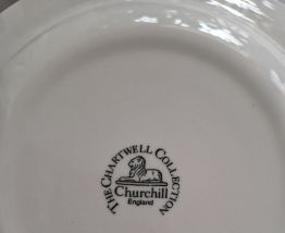 Anciennes assiettes à dessert Churchill England The Chartwel