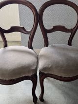 2 chaises style Louis Philippe, TBE