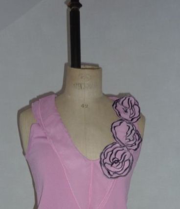 Ensemble jupe et top rose Étincelle couture