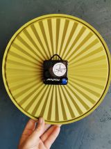 Horloge pendule murale vintage silencieuse Tupperware vert