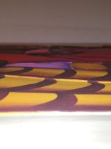 Cadre africain artisanal en relief / Vintage 90's