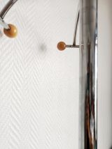 Portemanteau space age chrome et bois 197O 