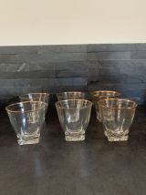 Lot verres avec liseré doré 