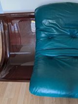 Canapé Marsala en Cuir Vert Marque Roset "Made in France"