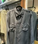 Chemise grise en soie vintage 