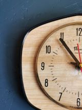 Horloge formica vintage pendule murale silencieuse "Flash"