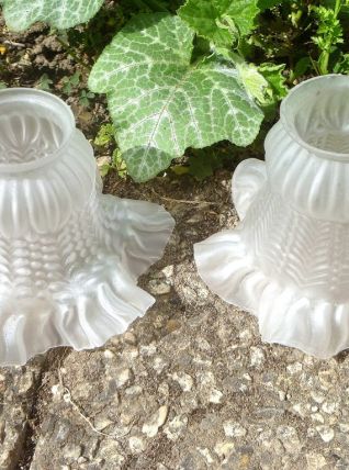 Tulipes décorée  vintage pour lampe 