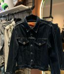 Veste en jean bleu marine 