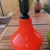 Lustre en verre orange vintage
