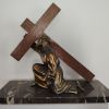 Statuette  vintage en régule jésus christ