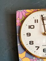 Horloge vintage pendule silencieuse années 70 "Hangarter"