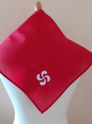 Bandana en tissu croix basque brodé fait main MIXTE