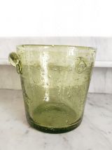Seau à glaces verre bullé style Biot 