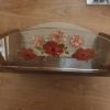 Corbeille vintage bois/verre peint