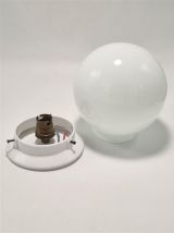 Plafonnier globe opaline