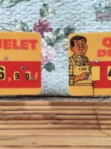 6 étiquettes de boucherie (vintage)