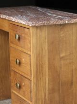 Accueil / Adorable bureau Art Deco en chêne et marbre