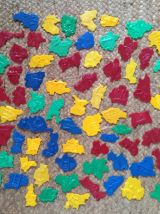 Rare ! 83 pièces de puzzle carte de France (années 50/60)