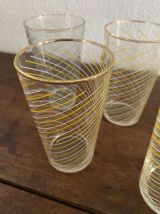5 verres à orangeade annees 60/70.