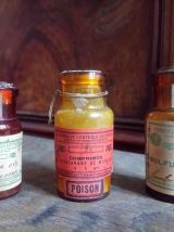 Rare ! 14 anciens flacons de pharmacie (flacons d'apothicair