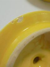  Théière vintage jaune 