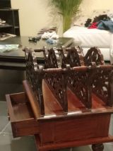 BAISSE DE PRIX ancien porte revues vintage en bois
