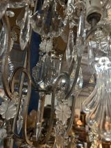 Grande Applique 12 feux métal et cristal