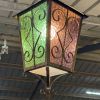 Lampadaire en verre de couleur