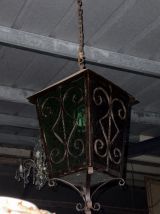Lampadaire en verre de couleur