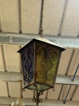 Lampadaire en verre de couleur