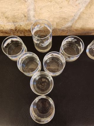 Lot de 9 verres Arcopal Florine – fleuris et rétro